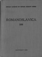 Romanoslavica XIII. Asociatia Slavistilor din Republica Socialista Romania